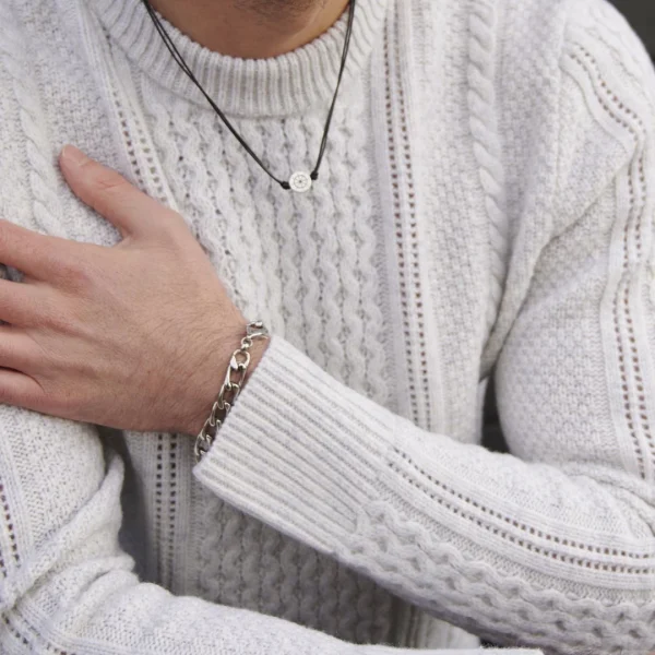 Lucleon Bracelet Gravel Landon En Acier Argenté 4