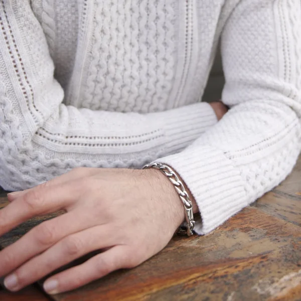 Lucleon Bracelet Gravel Landon En Acier Argenté 5