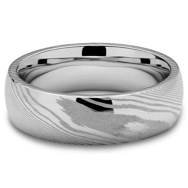 Lucleon Fortis | Anneau En Acier Damas – 7 Mm 3
