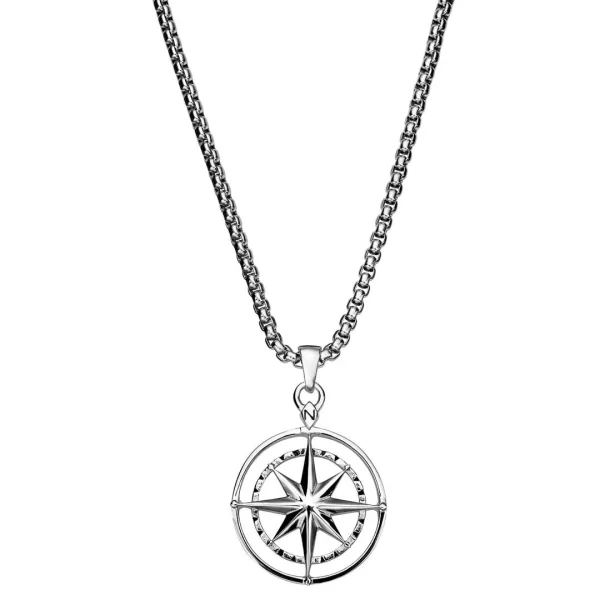 Arkai Atlas | Collier En Acier Argenté à Pendentif étoile Polaire 1