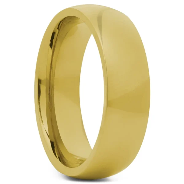 Fort Tempus Anneau En Acier Doré 6 Mm 1
