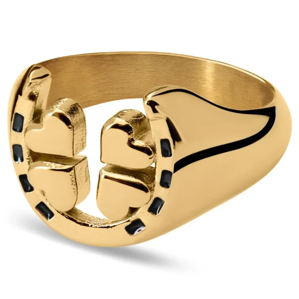 Seizmont Ace | Bague Argentée « Le Trèfle à 4 Feuilles » Et « Le Fer à Cheval » 1
