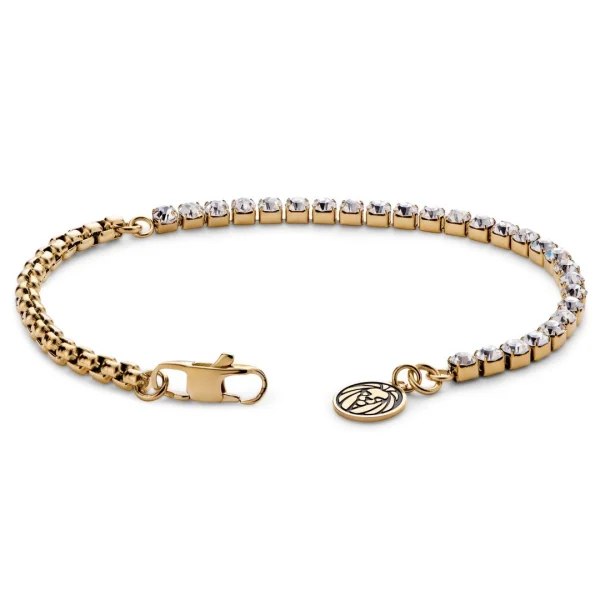 Lucleon Amager | Bracelet En Acier Inoxydable Doré Avec Zircones 3