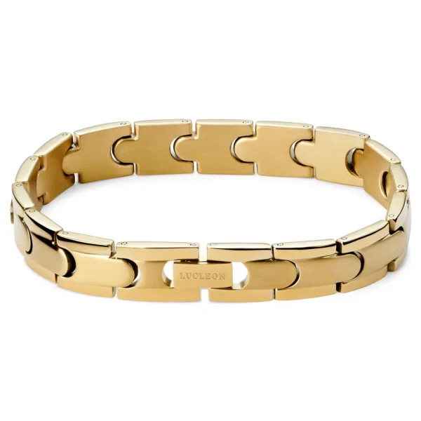 Lucleon Bracelet à Fermoir En Titane Doré 4