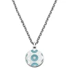 Waykins Evil Eye | Collier Argenté Et Bleu Clair 22