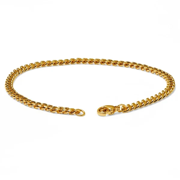 Lucleon Bracelet Chaîne à Mailles Dorées – 4 Mm 5