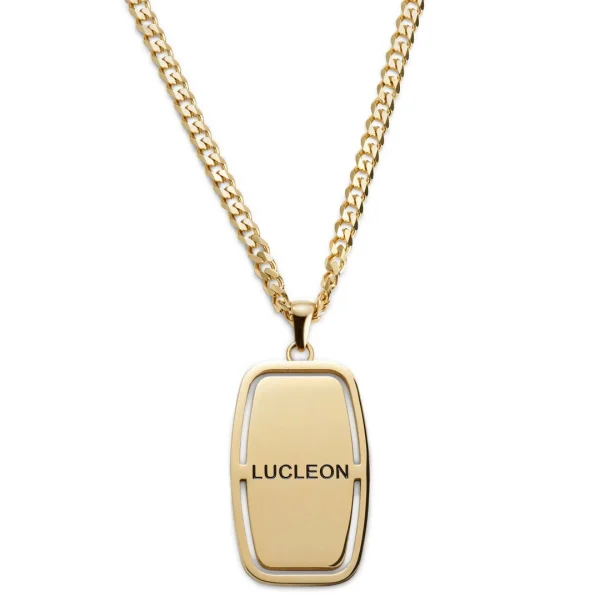 Lucleon Collier à Plaque Militaire Dorée Icarus Gael 7