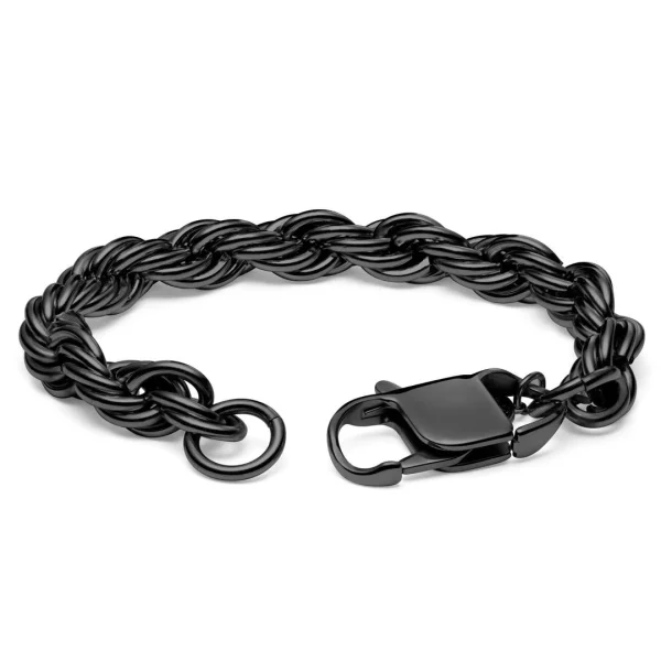 Lucleon Bracelet En Métal Tressé Noire Corwin Amager – 10 Mm 3