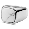 Lucleon Bague à Pierre Howlite Blanche Len 11