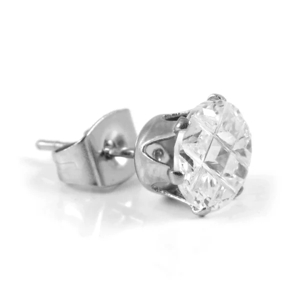 Fort Tempus Boucle D’oreille Avec Zircone Ronde 7 Mm 5