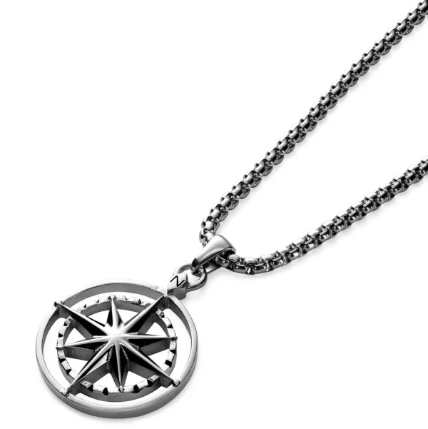 Arkai Atlas | Collier En Acier Argenté à Pendentif étoile Polaire 5