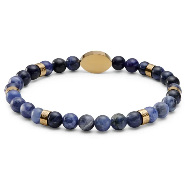 Waykins Evil Eye | Bracelet En Perles De Sodalite Avec Pendentifs Dorés – 6 Mm 3