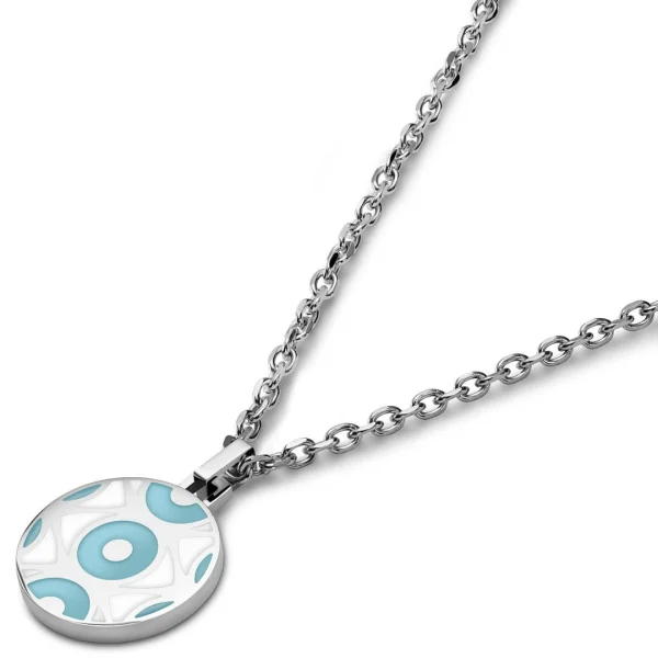 Waykins Evil Eye | Collier Argenté Et Bleu Clair 3