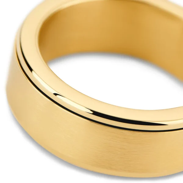 Seizmont Enthumema | Anneau Anti-stress En Acier Brossé Couleur Or – 8 Mm 4