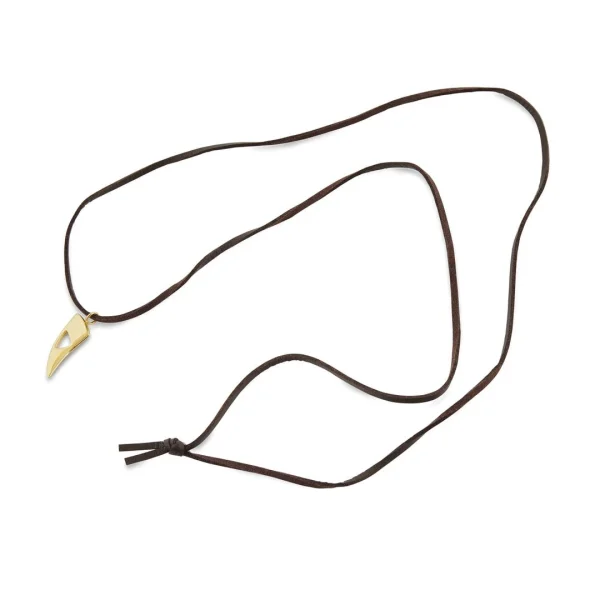 Lucleon Collier En Cuir à Pendentif Doré La Coupure 4
