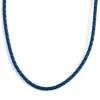 Collin Rowe Collier En Cuir Bleu Tissé 3mm 14