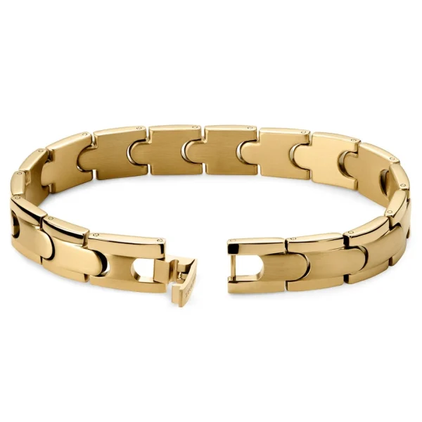 Lucleon Bracelet à Fermoir En Titane Doré 3