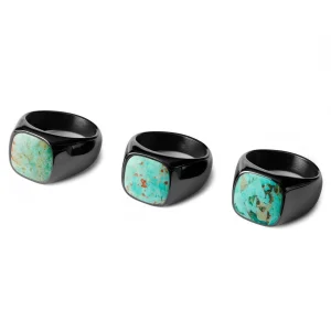 Lucleon Chevalière Noire Gravel Len à Pierre De Chrysocolle 7