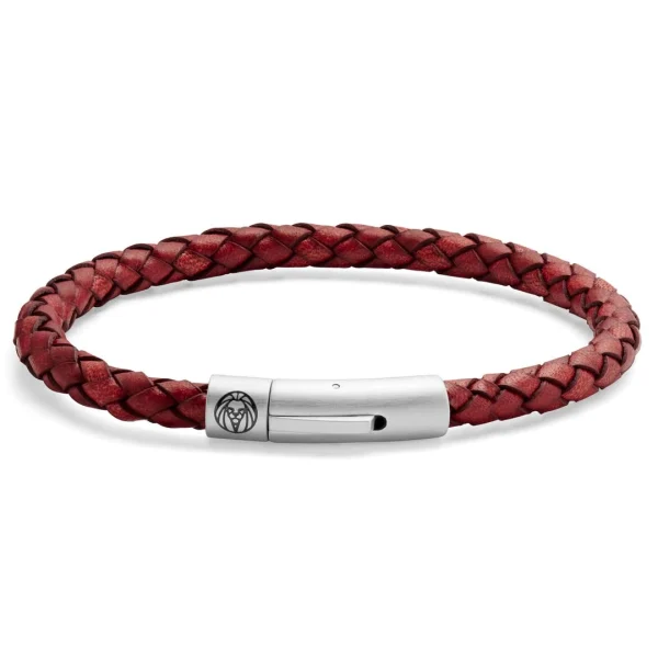 Lucleon Bracelet Bolo En Cuir Rouge 1