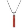 Arkai Collier à Pendentif En Pierre Jaspe Rouge Orisun Abel 11