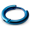 Lucleon Boucle D’oreille Créole En Acier Bleu 20