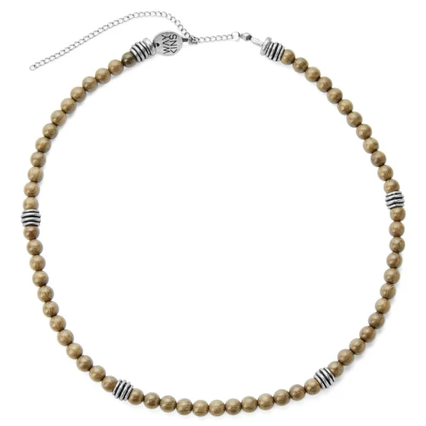 Waykins Collier Wendel En Perles De Bois La Vague 3