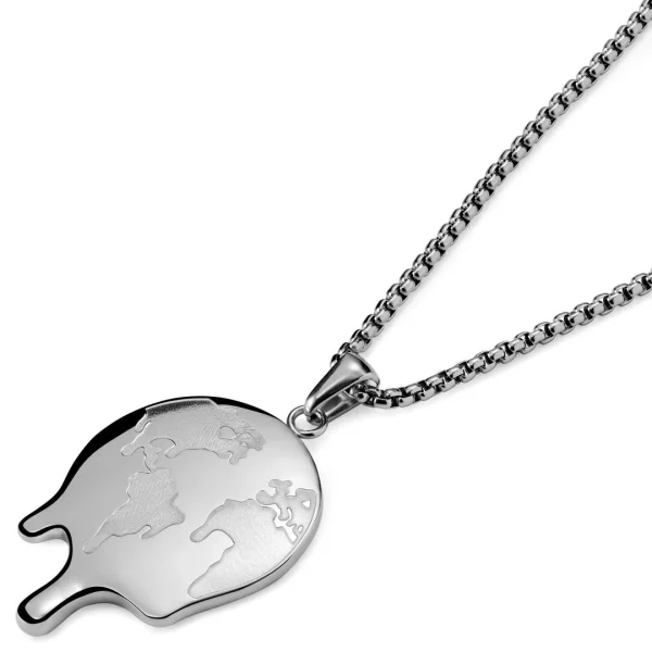 Otsu Fahrenheit | Collier à Pendentif En Métal Argenté La Terre 5