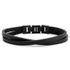 Lucleon Bracelet Roy à Simple Tour En Cuir Foncé Et Fermoir Noir 16