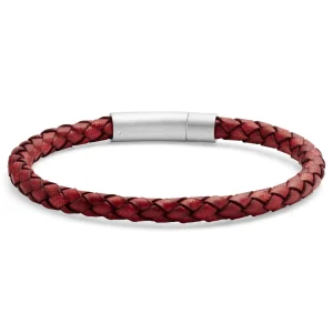 Lucleon Bracelet Bolo En Cuir Rouge 8