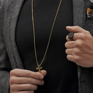 Lucleon Collier à Croix Dorée Le Fils 18