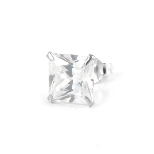 Lucleon Boucle D’oreille à Zircone Carrée – 8 Mm 1