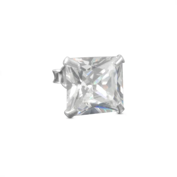 Lucleon Boucle D’oreille à Zircone Carrée – 8 Mm 4