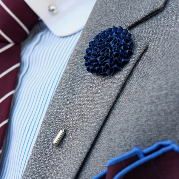Warren Asher Boutonnière à Fleur Pissenlit Bleu Marine 4