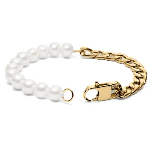 Lucleon Chaîne Gourmette Dorée Et Bracelet De Perles Chad Amager 10