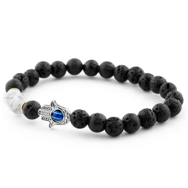 Neshraw Bracelet Pierre De Lave Blanche 4
