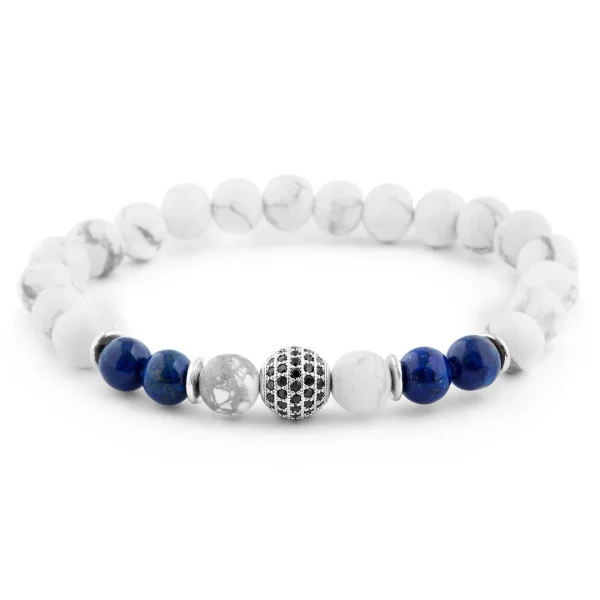 Neshraw Bracelet Royal En Pierres Blanches 1