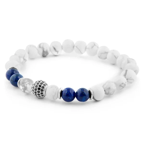 Neshraw Bracelet Royal En Pierres Blanches 4