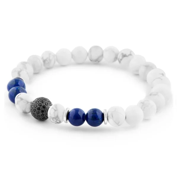 Neshraw Bracelet Bleu Et Blanc Royal 4