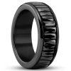 Seizmont Enthumema | Anneau Anti-stress En Acier Et Zircones Noirs – 8 Mm 11