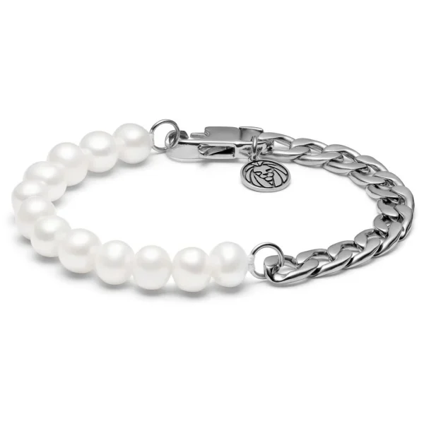Lucleon Chaîne Gourmette Argentée Et Bracelet De Perles Chad Amager 1