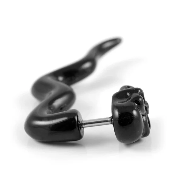 Fort Tempus Boucle D’oreille Incurvée Motif Tête De Mort 3
