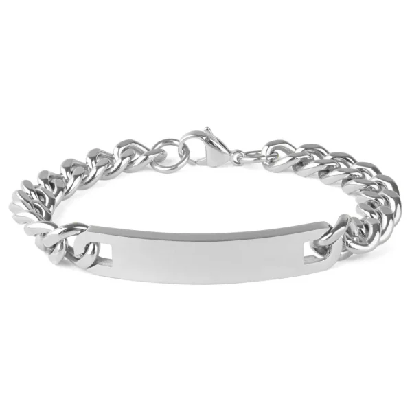 Fort Tempus Gourmette Argentée à Graver – Maillons En Acier Inoxydable De 10 Mm 1
