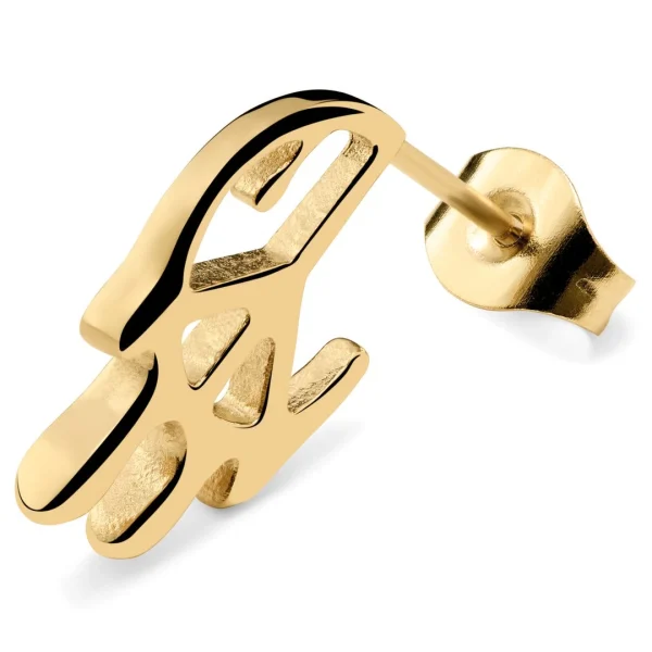 Otsu Fahrenheit | Clou D’oreille Symbole De La Paix Doré 5