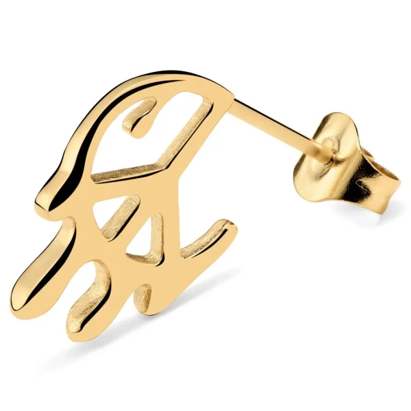 Otsu Fahrenheit | Clou D’oreille Symbole De La Paix Doré 6