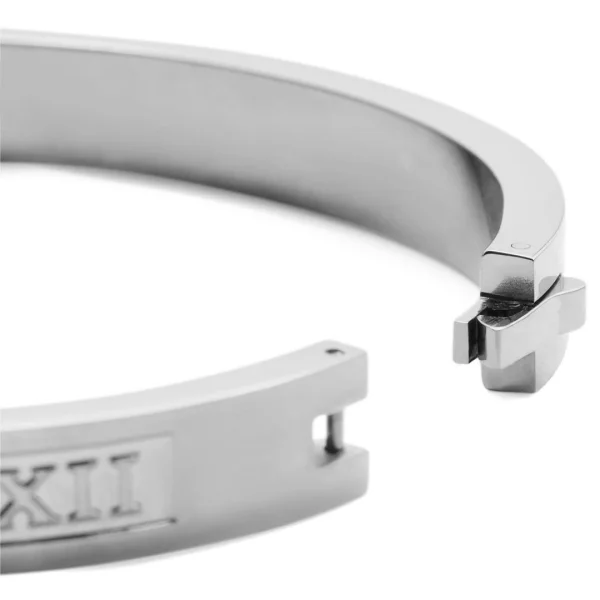 Lucleon Bracelet Jonc Arie Argenté à Chiffres 5