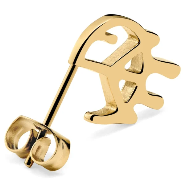 Otsu Fahrenheit | Clou D’oreille Symbole De La Paix Doré 7
