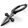 Lucleon Boucle D’oreille Vasilios Noire Avec Pendentif En Croix De Saint-Jacques 20