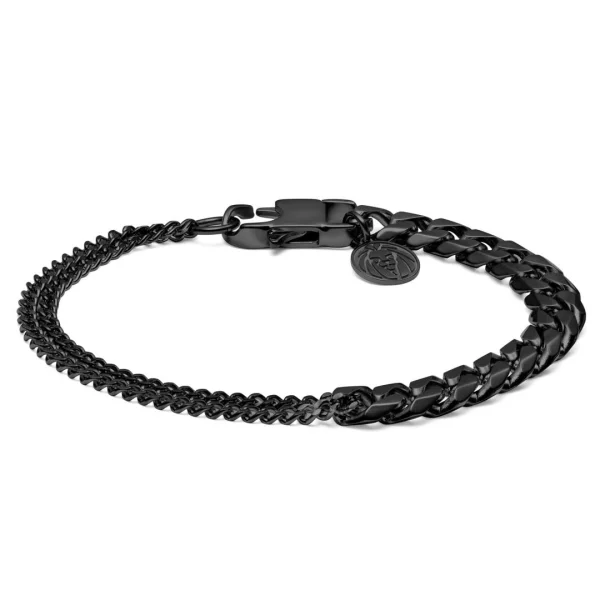 Lucleon Bracelet Couleur Gris Gunmetal Carlos Amager à Double Maille Gourmette 1