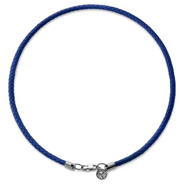 Lucleon Tenvis | Collier En Cuir Bleu 5 Mm 3