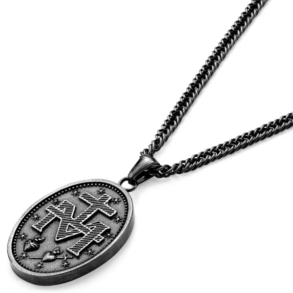 Lucleon Sanctus | Collier Argenté Vintage Avec Médaille Miraculeuse 6